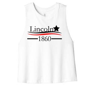 Lincoln 1860 President Logo Women's Racerback Cropped Tank