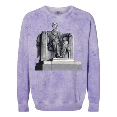 Lincoln Memorial Statue Colorblast Crewneck Sweatshirt