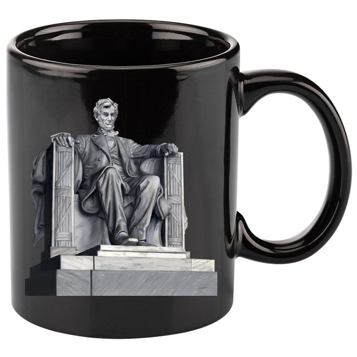 Lincoln Memorial Statue 11oz C Handle Ceramic Mug