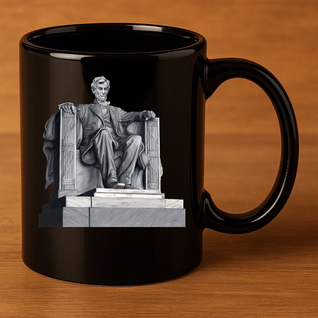 Lincoln Memorial Statue 11oz C Handle Ceramic Mug
