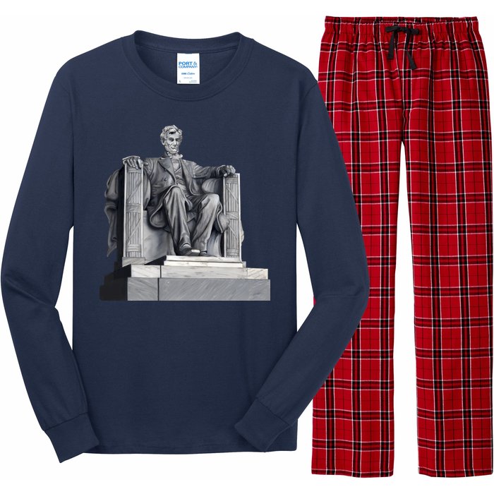 Lincoln Memorial Statue Long Sleeve Pajama Set