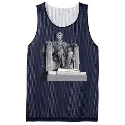 Lincoln Memorial Statue Mesh Reversible Basketball Jersey Tank