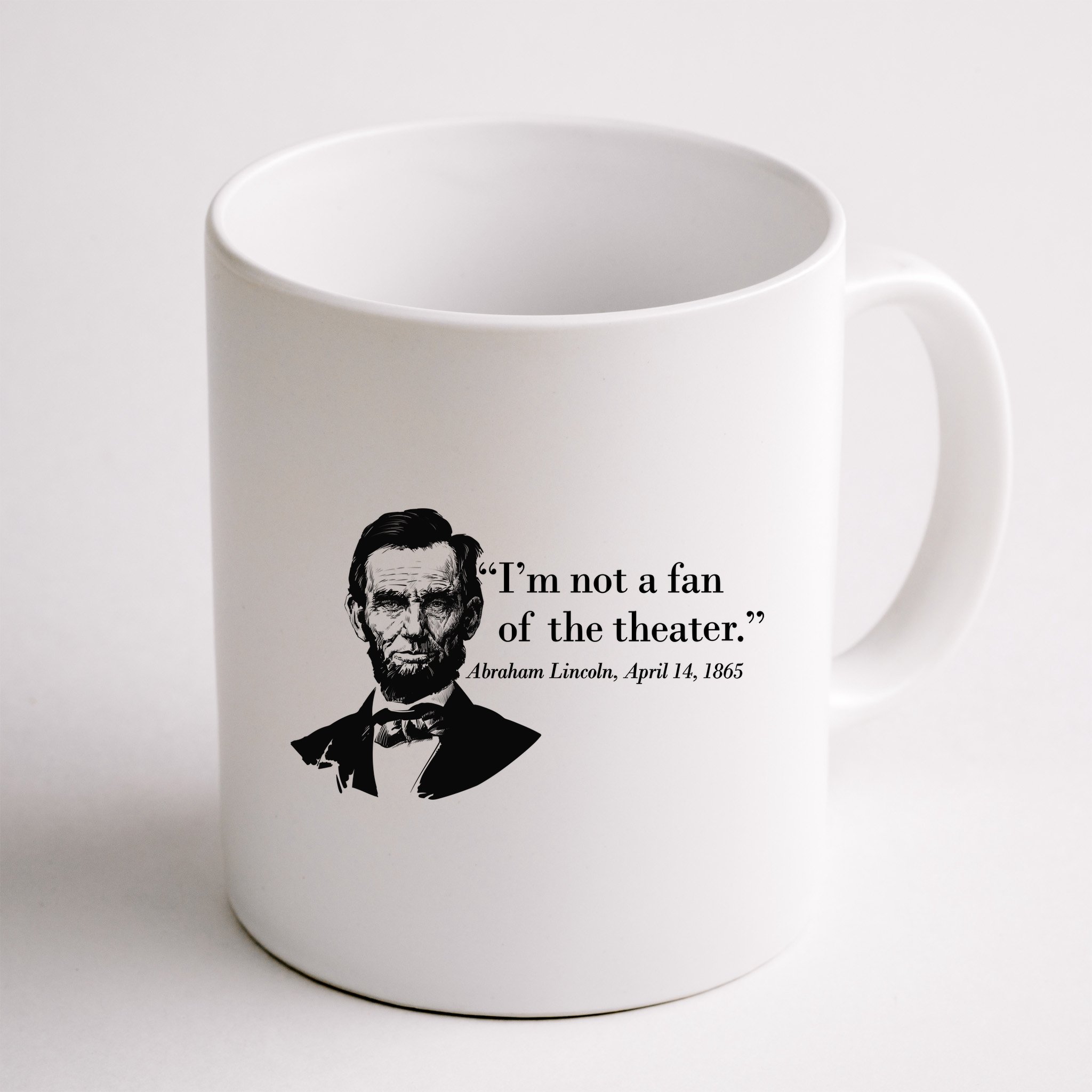 Lincoln Not A Fan Of The Theater Mug