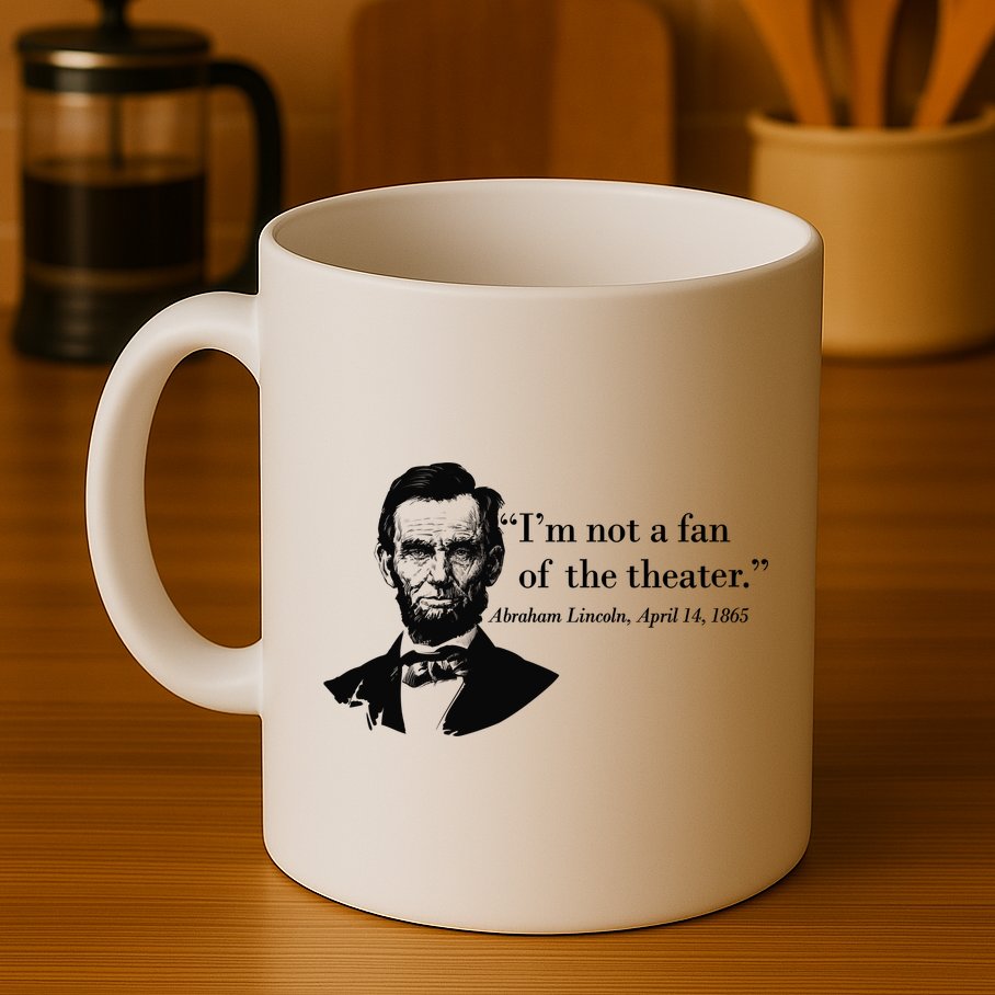 Lincoln Not A Fan Of The Theater Mug