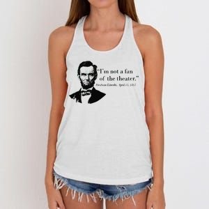 Lincoln Not A Fan Of The Theater Women's Knotted Racerback Tank