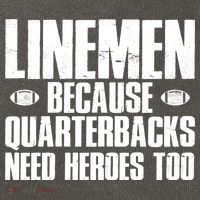 Linemen Because Quarterbacks Need Heroes Too Cotton Canvas Backpack