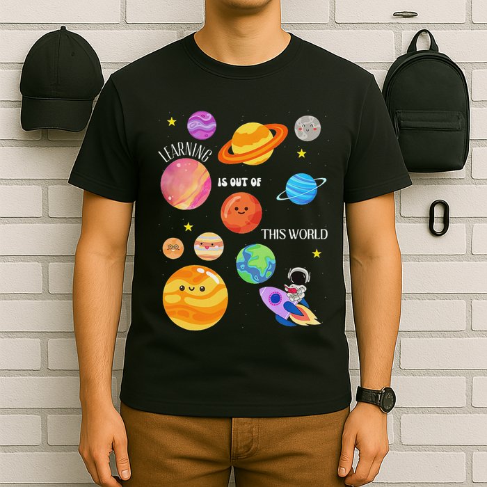 Learning Is Out Of This World Outer Space Science Teacher T-Shirt