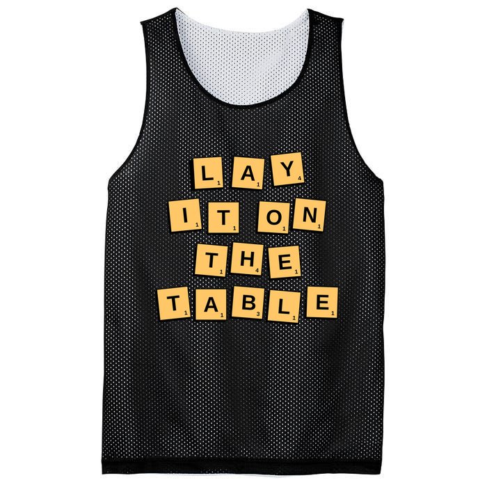 Lay It On The Table Motivational Quote Mesh Reversible Basketball Jersey Tank