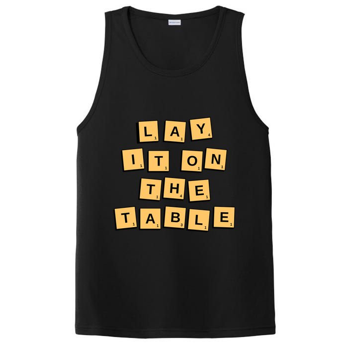 Lay It On The Table Motivational Quote PosiCharge Competitor Tank