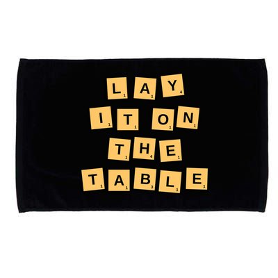 Lay It On The Table Motivational Quote Microfiber Hand Towel