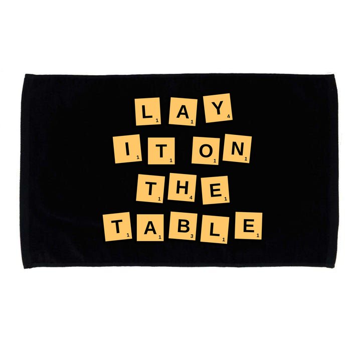 Lay It On The Table Motivational Quote Microfiber Hand Towel