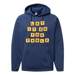 Lay It On The Table Motivational Quote Performance Fleece Hoodie