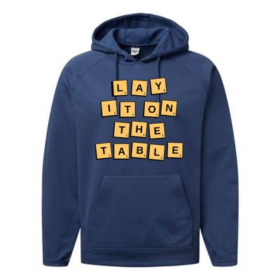 Lay It On The Table Motivational Quote Performance Fleece Hoodie