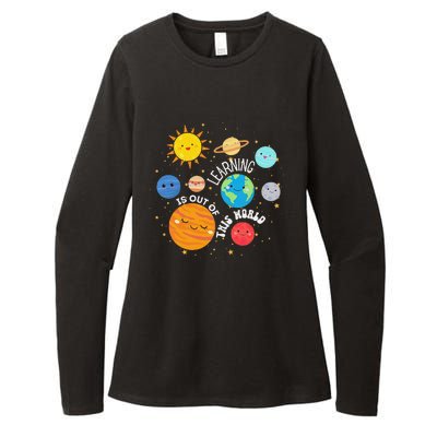 Learning Is Out Of This World Space Planets Teacher Student Womens CVC Long Sleeve Shirt