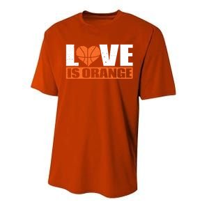 Love Is Orange Basketball Player Gift Idea Gift Performance Sprint T-Shirt