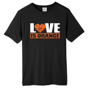 Love Is Orange Basketball Player Gift Idea Gift Tall Fusion ChromaSoft Performance T-Shirt