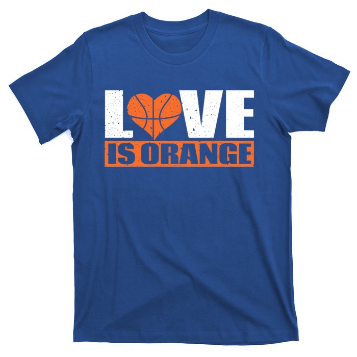 Love Is Orange Basketball Player Gift Idea Gift T-Shirt