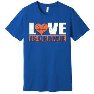 Love Is Orange Basketball Player Gift Idea Gift Premium T-Shirt