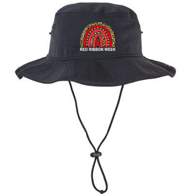 Leopard In October We Wear Red Ribbon Week Rainbow Drug Free Bucket Hat