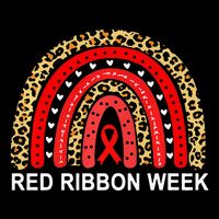 Leopard In October We Wear Red Ribbon Week Rainbow Drug Free 16 in Basic Backpack