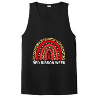 Leopard In October We Wear Red Ribbon Week Rainbow Drug Free PosiCharge Competitor Tank