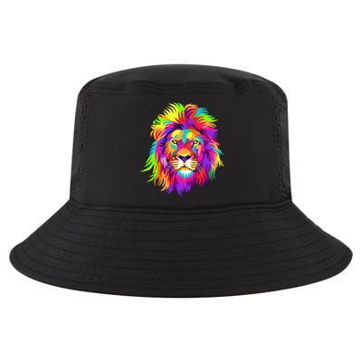 Lion Abstract Portrait Colorful Head Cool Comfort Performance Bucket Hat