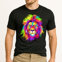 Lion Abstract Portrait Colorful Head Performance Shirt