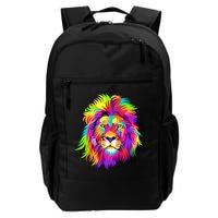 Lion Abstract Portrait Colorful Head Backpack