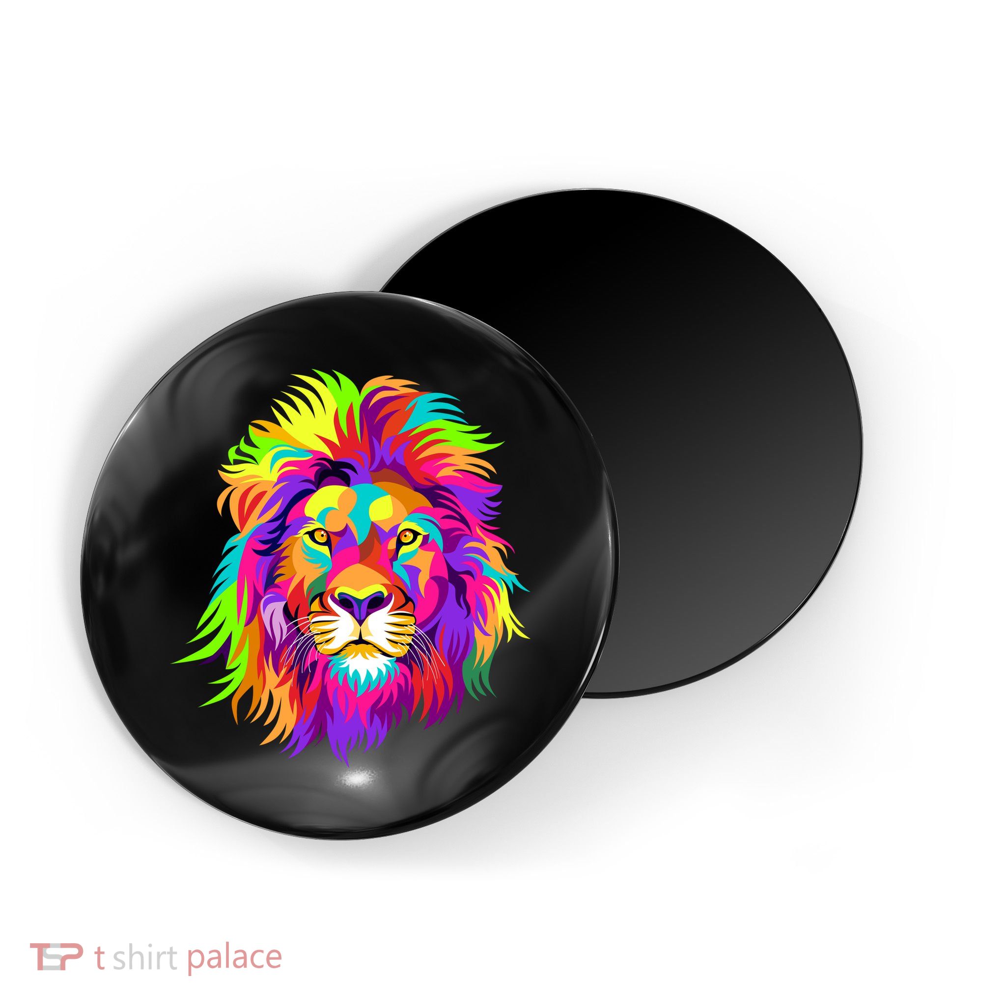 Lion Abstract Portrait Colorful Head Magnet
