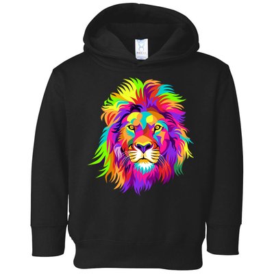 Lion Abstract Portrait Colorful Head Toddler Hoodie