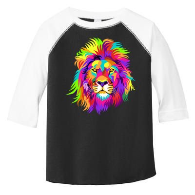 Lion Abstract Portrait Colorful Head Toddler Fine Jersey T-Shirt