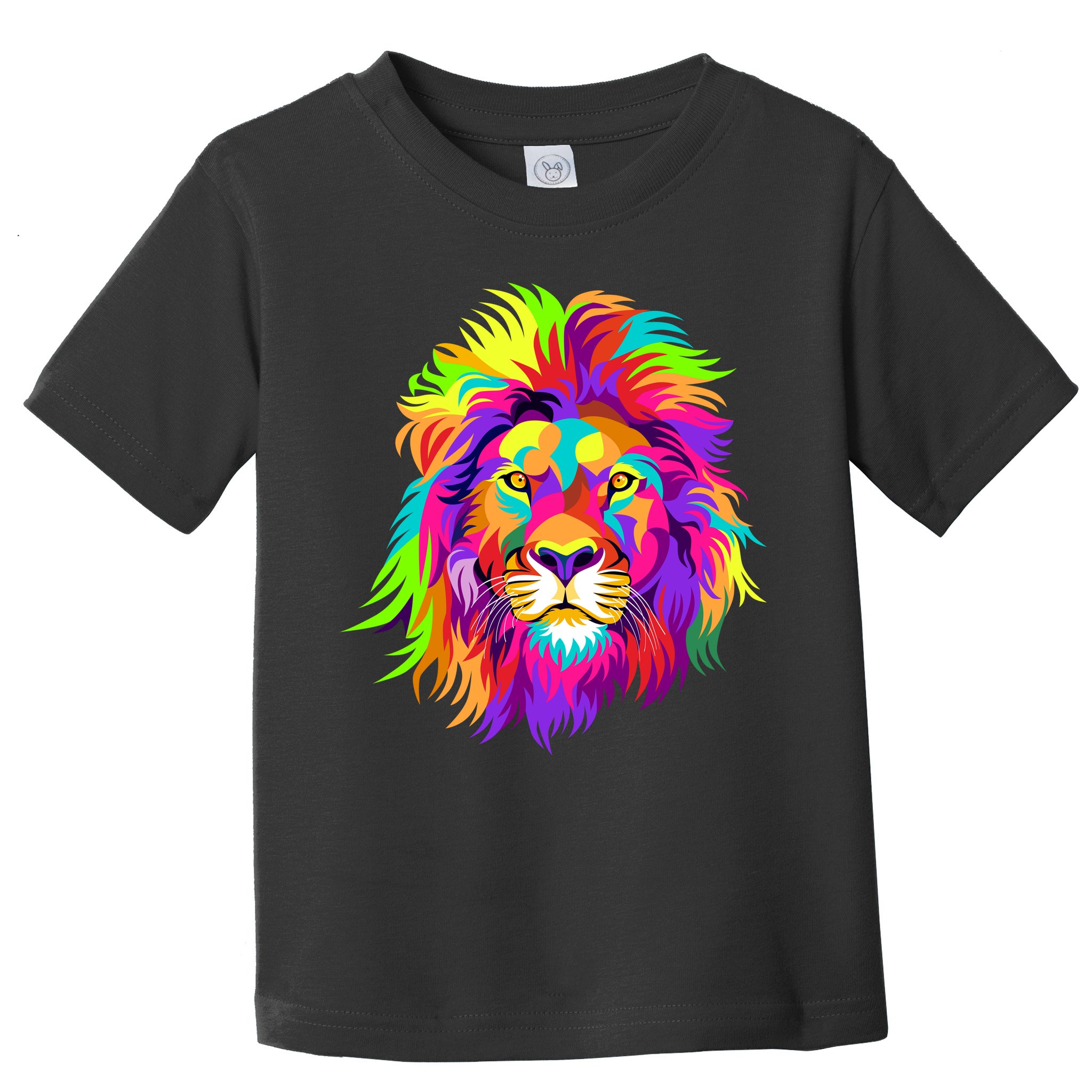 Lion Abstract Portrait Colorful Head Toddler T-Shirt