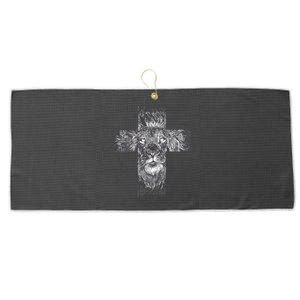 Lion Cross Large Microfiber Waffle Golf Towel