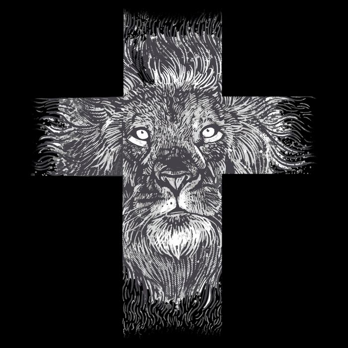 Lion Cross Tie-Dye T-Shirt