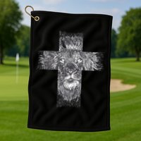 Lion Cross Golf Towel
