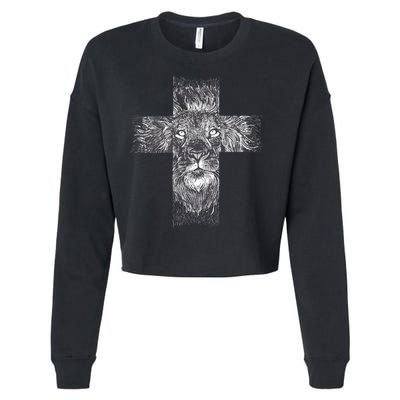 Lion Cross Cropped Pullover Crew