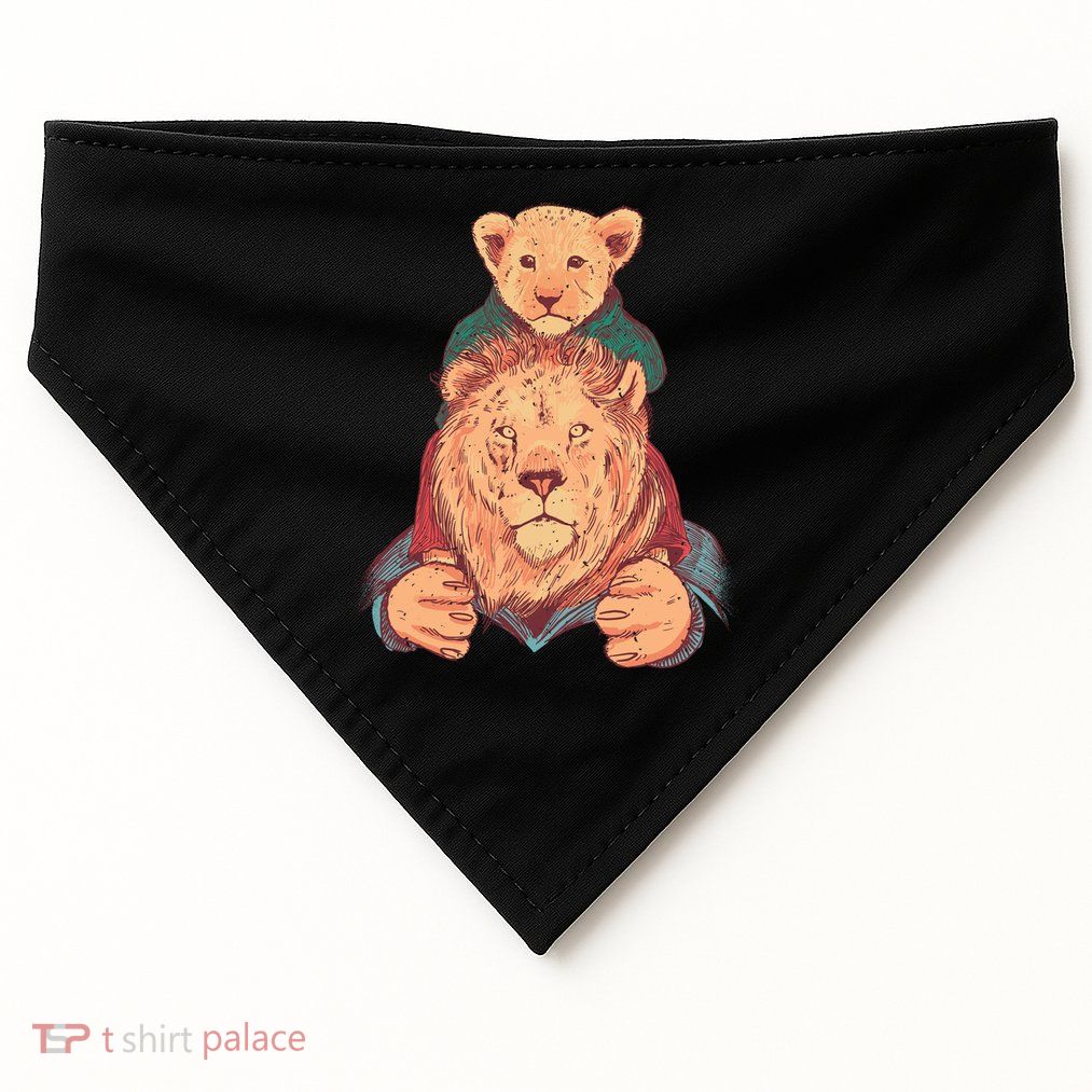 Lion Father And Son USA-Made Doggie Bandana