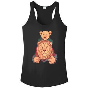 Lion Father And Son Ladies PosiCharge Competitor Racerback Tank