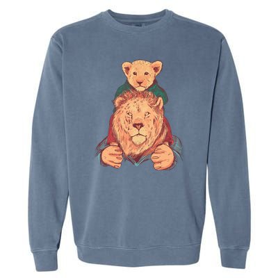 Lion Father And Son Garment-Dyed Sweatshirt