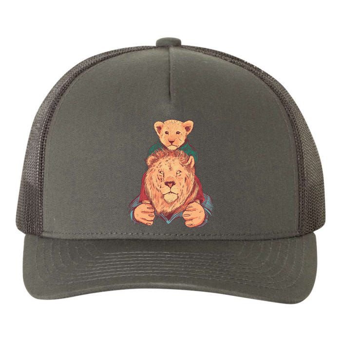 Lion Father And Son Yupoong Adult 5-Panel Trucker Hat