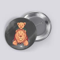 Lion Father And Son Button