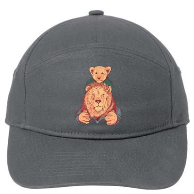 Lion Father And Son 7-Panel Snapback Hat