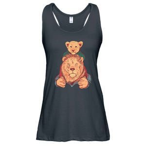 Lion Father And Son Ladies Essential Flowy Tank