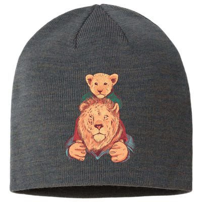Lion Father And Son Sustainable Beanie