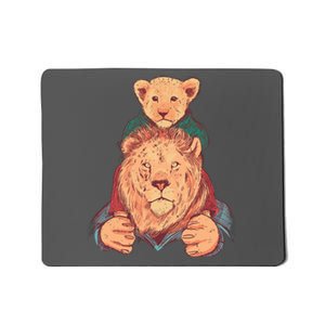 Lion Father And Son Mousepad