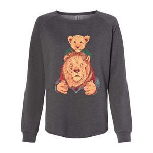 Lion Father And Son Womens California Wash Sweatshirt