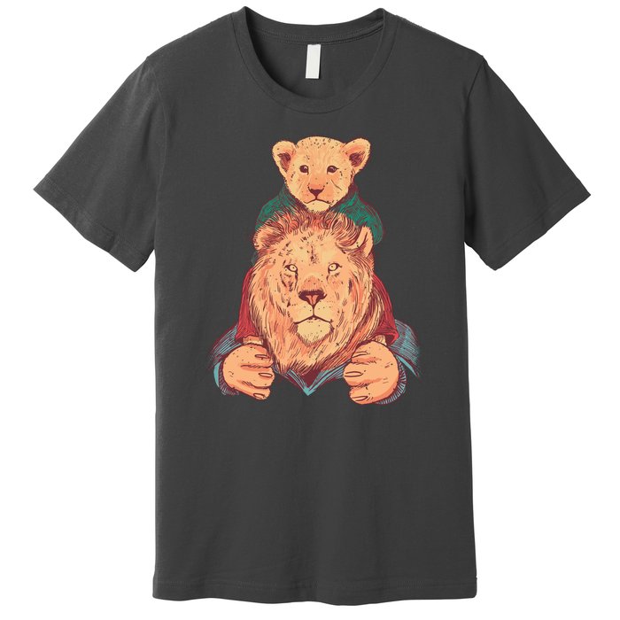 Lion Father And Son Premium T-Shirt