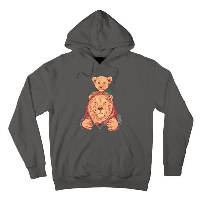 Lion Father And Son Tall Hoodie