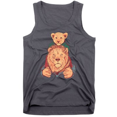 Lion Father And Son Tank Top