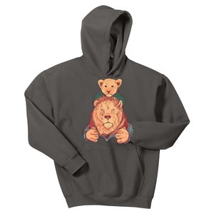 Lion Father And Son Kids Hoodie